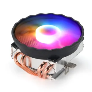 YH-HP-05 1 Fan 4 Heat Pipe black plated CPU Air Cooler with Round Cooling Fan and RGB lighting