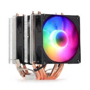 YH-HP-09 Dual Tower/2 fans Black palted 6 Heat Pipe CPU Air Cooler with RGB lighting