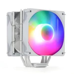 YH-HP-18 Single Tower/ 1 fan White palted 4 Heat Pipe CPU Air Cooler with RGB lighting
