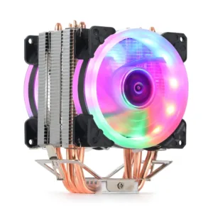 YH-HP-15 Dual Tower/2 fans Black palted 4 Heat Pipe CPU Air Cooler with RGB lighting