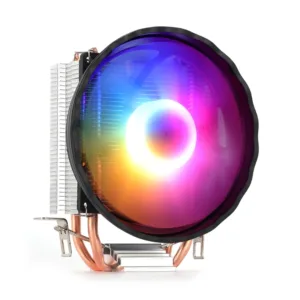 YH-HP-29 Single Tower/1 fan Black palted 2 Heat Pipe CPU Air Cooler with RGB lighting Round shape