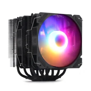 YH-HP-32 Dual Tower/2 fans All black 6 Heat Pipe CPU Air Cooler with RGB lighting
